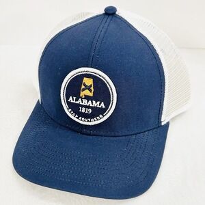 The State Company Alabama‎ Circle Patch Trucker Hat Cap Adjustable Dark Blue